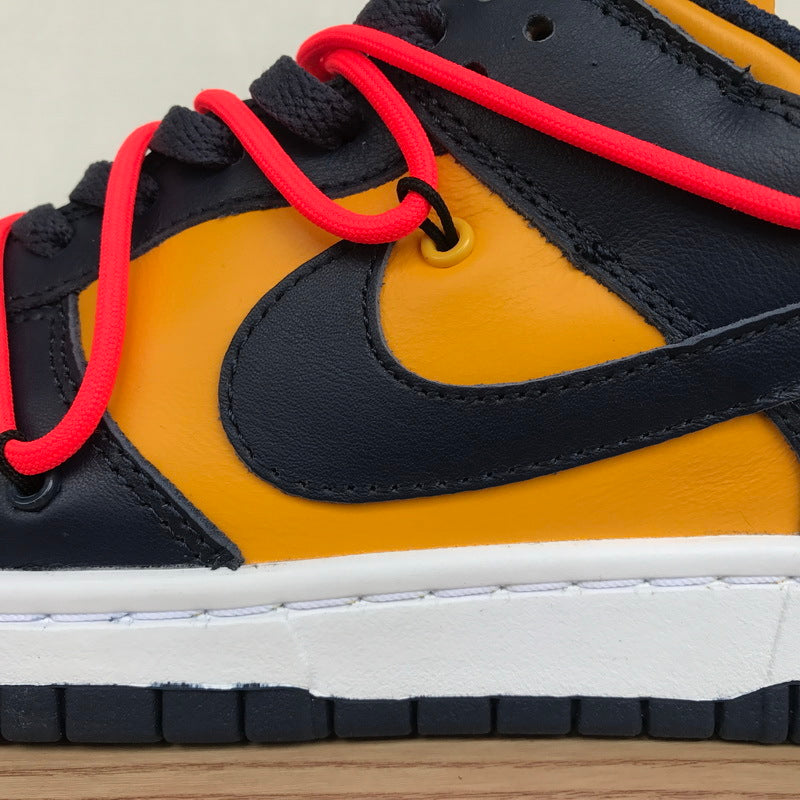 Nike Dunk Low Off White University Gold Midnight Navy Reps Sneaker CT0856-700