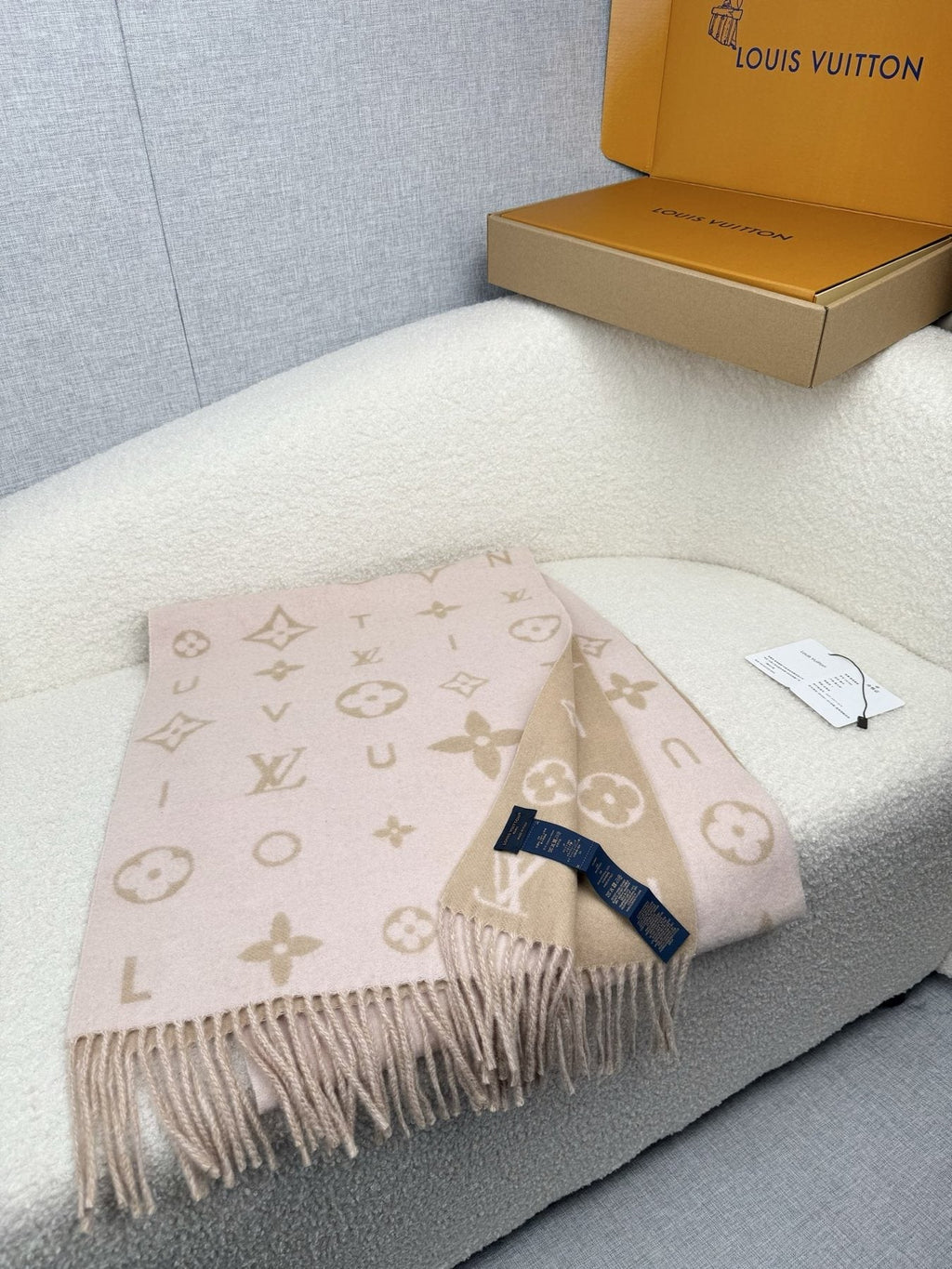 Louis Vuitton Reversible Monogram Fringed Scarf