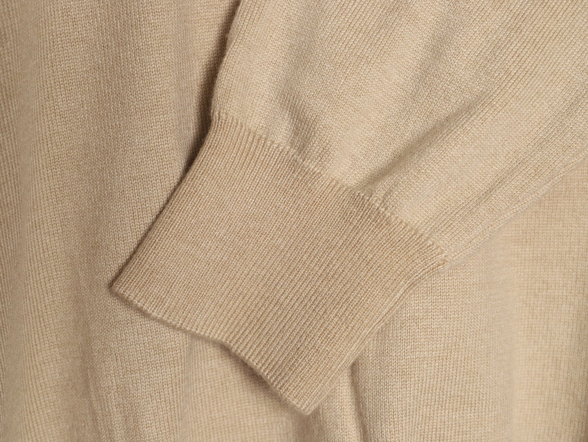 Louis Vuitton Label-Detail Crewneck Knit Sweater - Beige